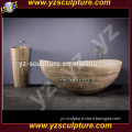 beautiful round nature stone bathtub for home use